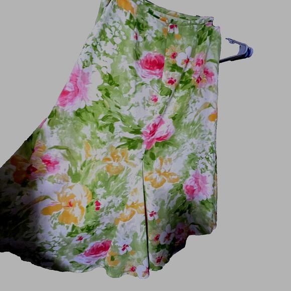 Emma James Skirt SZ 10 Petite Hi Lo Pastel Water Colors Fairy Whimsey Romantic - Picture 1 of 12